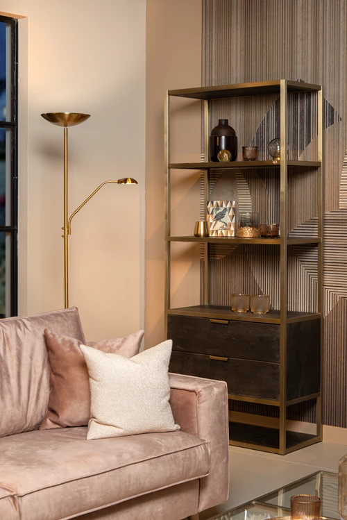 Lucide ZENITH - Leeslamp - LED Dimb. - 3000K - Mat Goud / Messing - sfeer 1